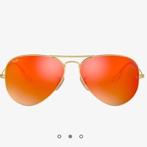 Ray-Ban Aviator flash lense- gold/orange